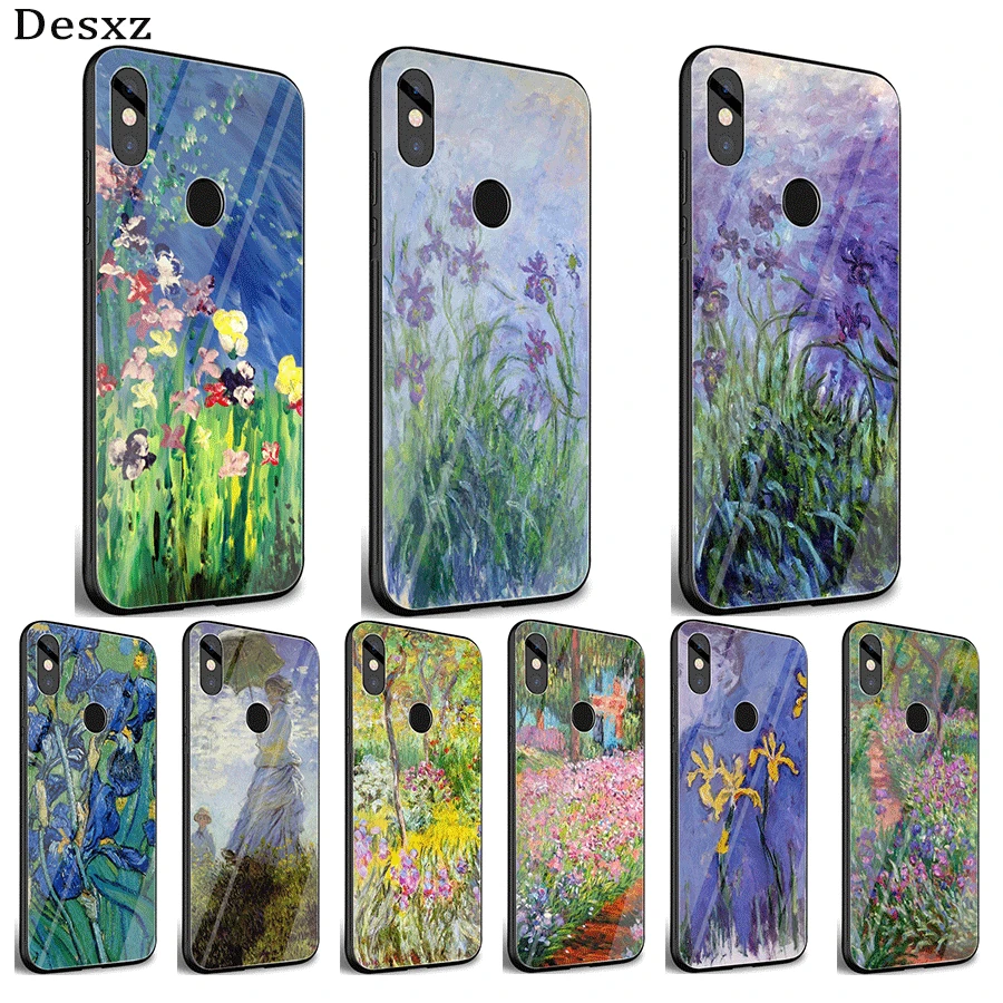 Mobile Phone Case Glass TPU for Xiaomi Mi 8 Lite 9 F1 A1 A2 Cover Claude Monet classic oil painting | Мобильные телефоны и