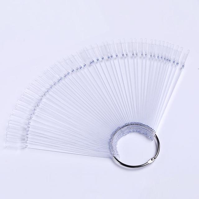 False Nail Tips Fan Nature Nail Art Round Full Cover Display Practice Tools Fake Nails Manicure Acrylic UV Gel Polish