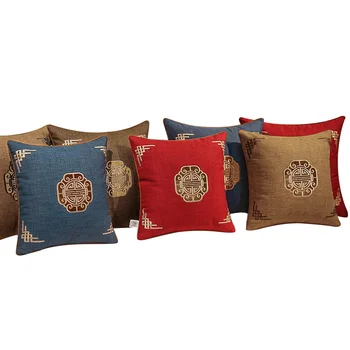 

30x50/45/50/40x60cm classical Chinese style embroiderd cushion cover cotton linen throw pillowcase living rooo backrest case