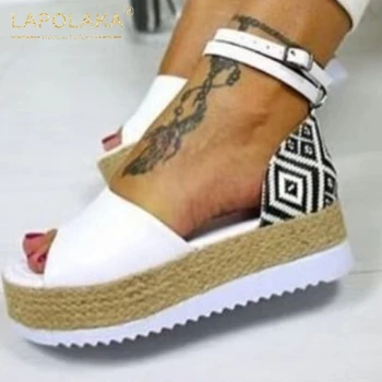 

Lapolaka 2020 Hot Sale Flat With Buckle Strap Summer Sandals Woman Shoes Mixed Colors Platform Dropship Shoes Women Sandals