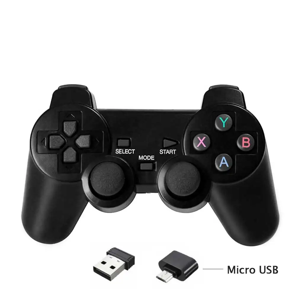 Micro USB 2,4G беспроводной геймпад пк для PS3 tv Box джойстик 2,4G джойстик игровой контроллер пульт дистанционного управления для Xiaomi Android huawei samsung - Цвет: Micro USB