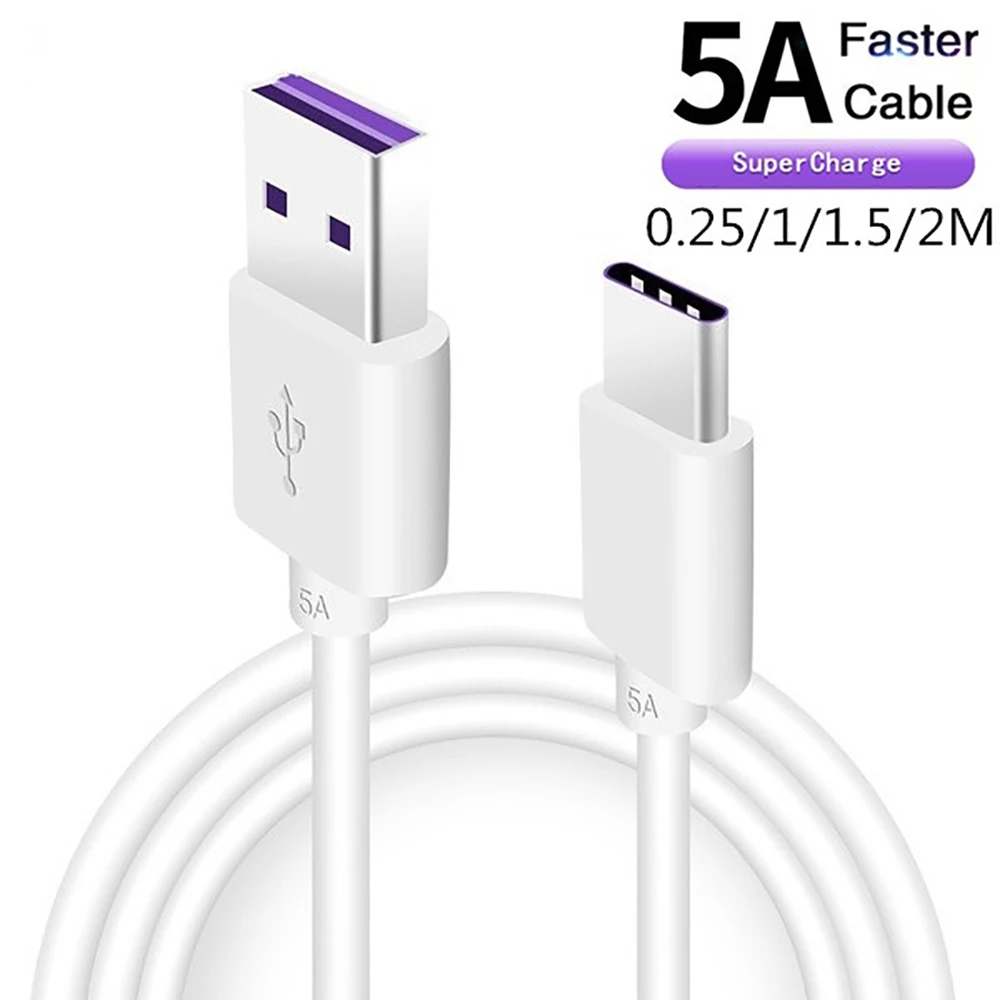 5A-USB-Type-C-Cable-For-Samsung-S10-S9-S8-Xiaomi-Huawei-P30-Pro-Fast-Charge