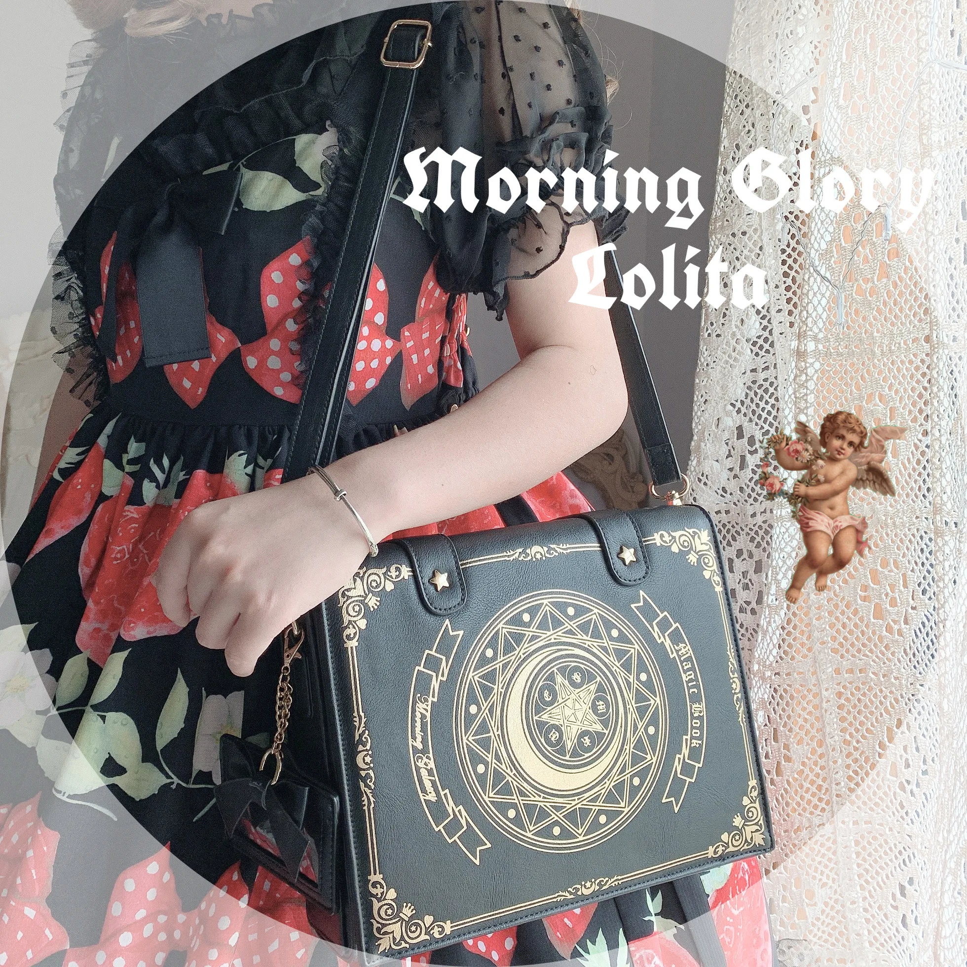 3Way Magic Women Handbag Lolita Book Messenger Bags Star Moon Shoulder Bag Retro England Anime Student