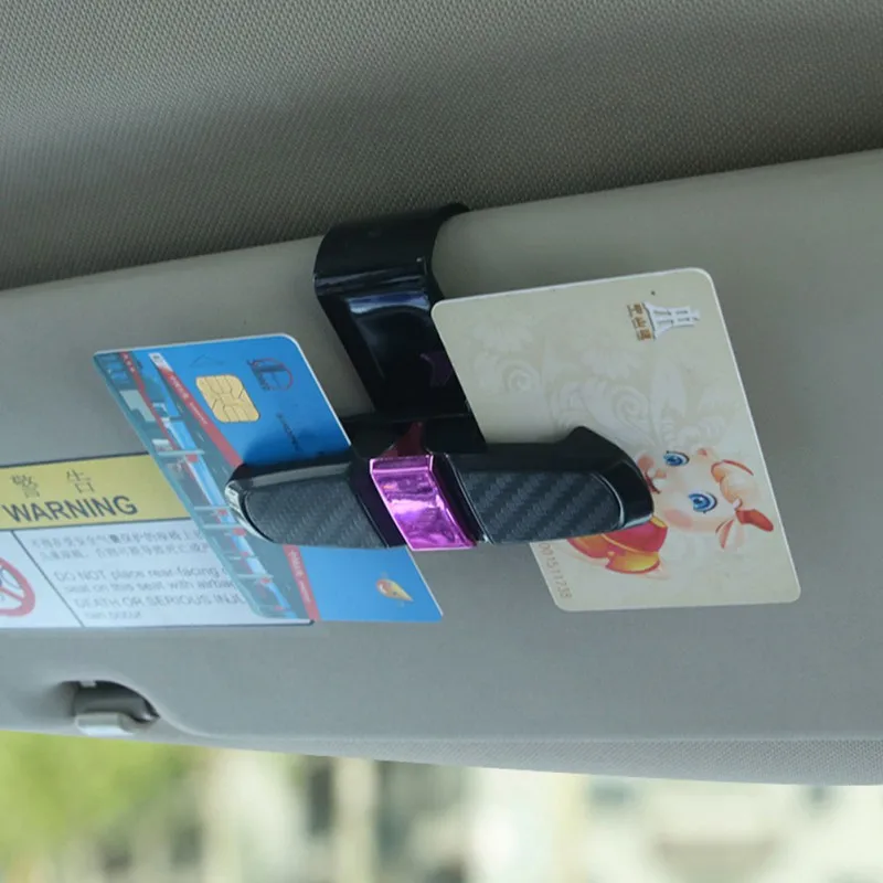 Портативный авто крепеж зажим автомобильный зажим для очков зажим для билетов, карточек автомобилей чехлы для очков черный автомобиль солнцезащитный козырек Солнцезащитные очки ABS
