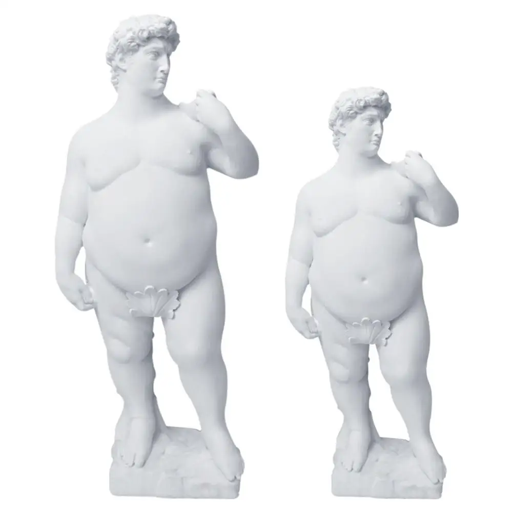Greek Art Fat David Sculpture Creative Resin Nordic Abstract Figure Home Decor