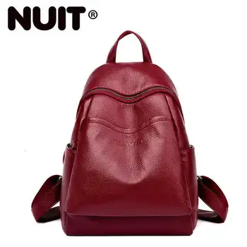 

Women Leather Backpacks High Qaulity 2020 Female Travel Shoulder Bag Sac A Dos School Bags Female Backpack Vintage Bagpack Lady