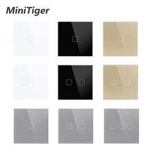 Touch Switch EU/UK standard White Crystal Glass Panel Touch Switch, AC220V,1/2/3 Gang 1 Way, EU Light Wall Touch Screen Switch