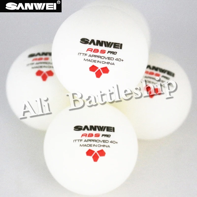 Sanwei 3-Star ABS 40+ PRO( Новинка) настольный теннисный мяч ITTF одобренный материал мячи для пинг-понга