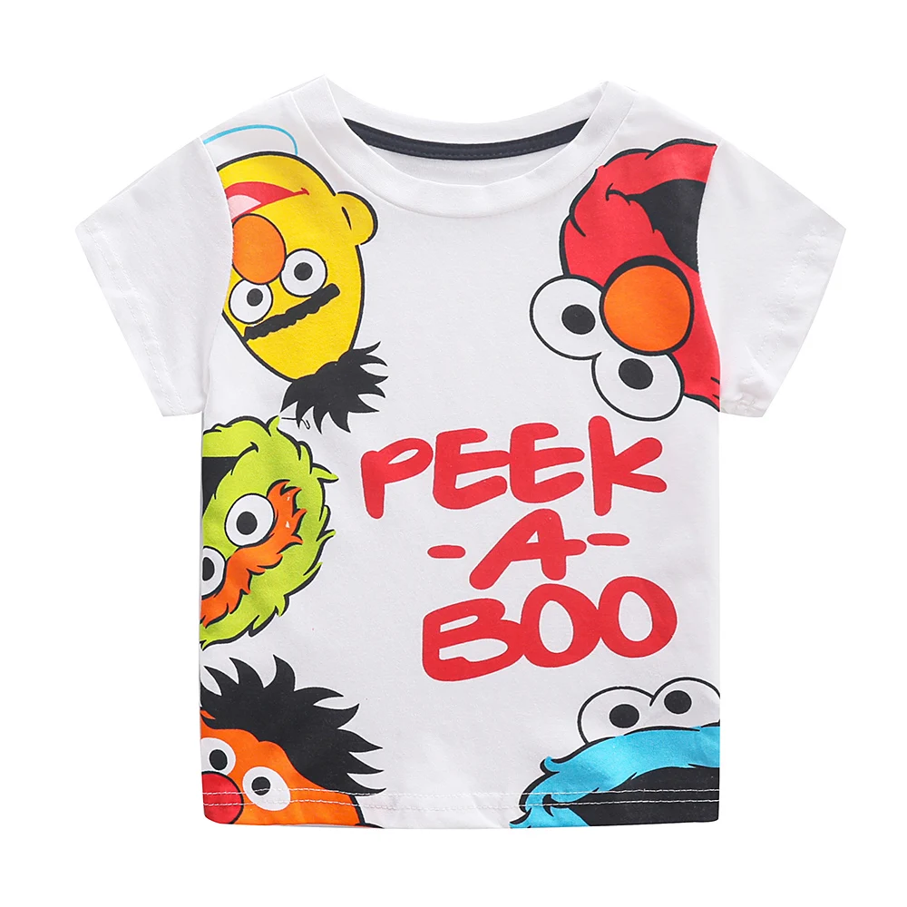 pular meters baby camiseta de verão fofa para manga camiseta de desenhos animados com camisetas estampadas para meninos roupas