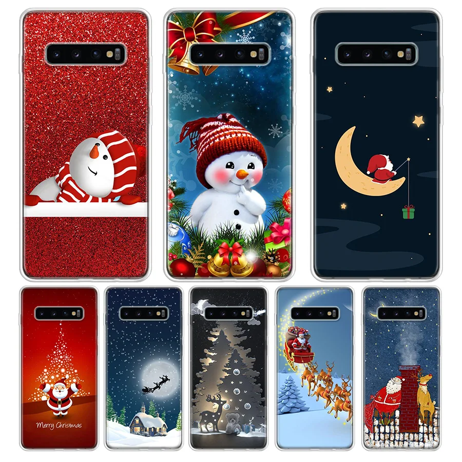 

New year Cartoon Christmas Phone Case For Samsung M10 M20 M30 M40 A10 A10S A20 A20E A30S A40 A50 A60 A70 Phone Case Cover