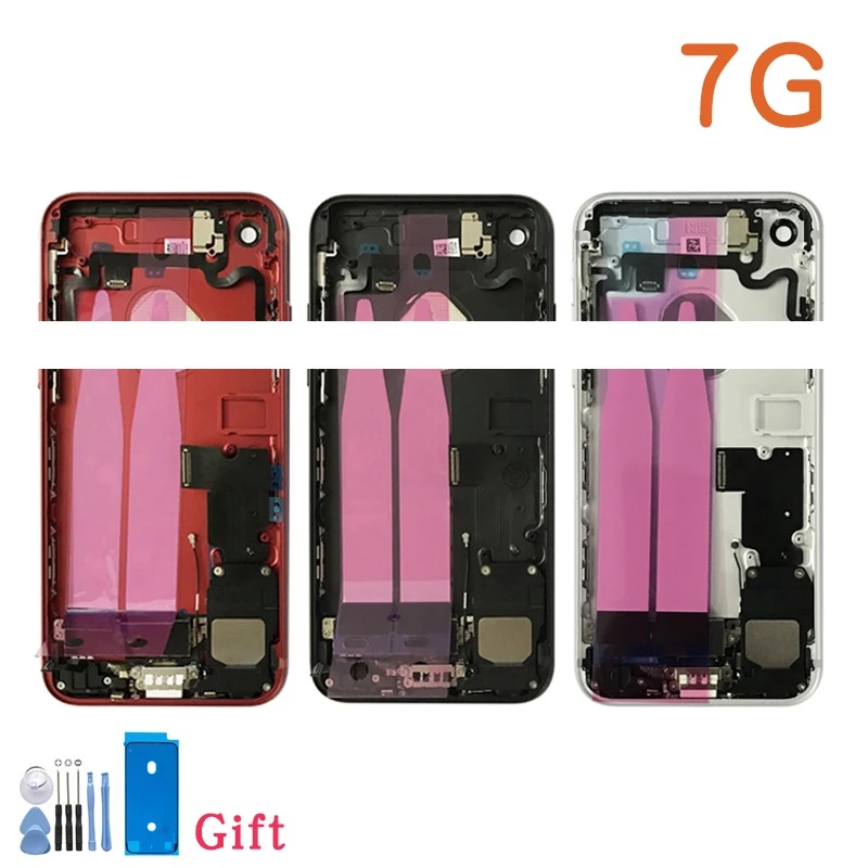 

Full Back Cover For iphone 7 7G or 7 Plus Housing Battery Door Middle Chassis Frame Housings Assembly Door Rear with Flex Cable