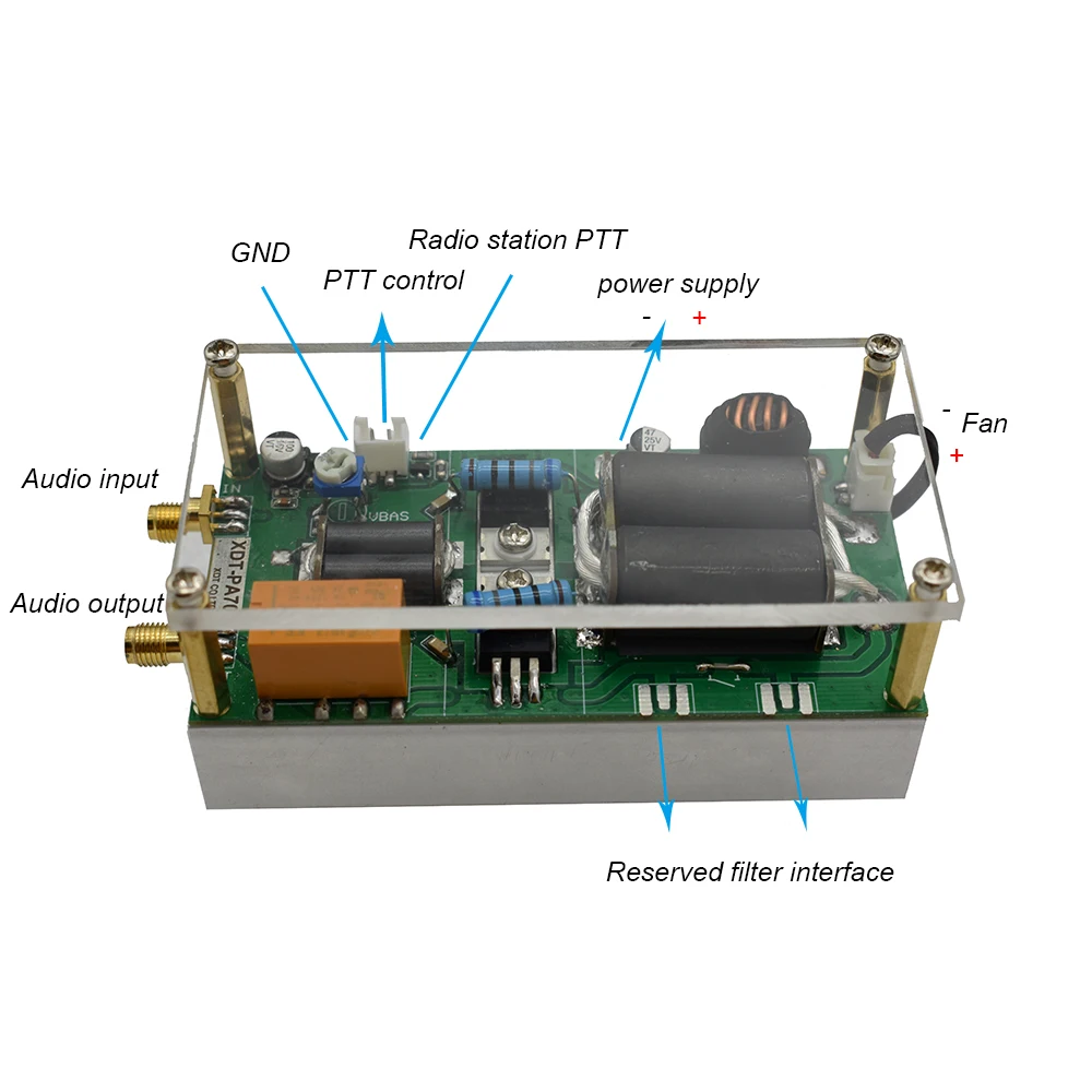 Lusya 100W 15,8 V короткий волновой усилитель 3 Mhz-30 Mhz Восстановленный усилитель мощности платы для радиостанции Ham QRP FT817 RFID с вентилятором C1-010