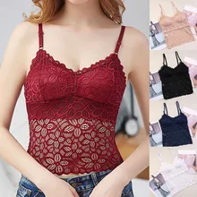 Съемный нагрудный жилет с кружевными вставками, однотонный топ, женский сексуальный v-образный вырез, регулируемый плечевой Топ, женское белье# YJ2
