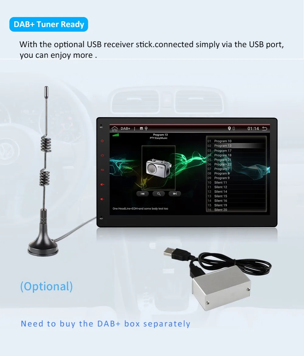 Sale Bosion Car Multimedia Player 10.1" 2 din for Android 9.0 Navigation Audio bluetooth WIFI GPS Radio Video Car Stereo free camera 14