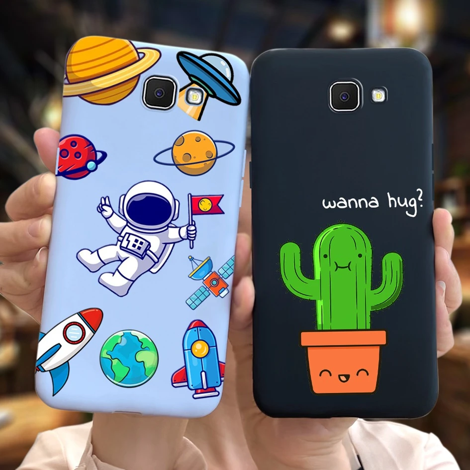 Funda suave para Samsung J7 Prime, cubierta delgada pintada con Cactus y astronauta, para Samsung Galaxy J7 Prime G610F J7Prime 2|Fundas antigolpes para teléfono| -