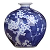 Jingdezhen Antique Blue And White Porcelain Vase Chinese Hand Painted Plum Porcelain Vase Ornament Home Decoration Living Room F 2