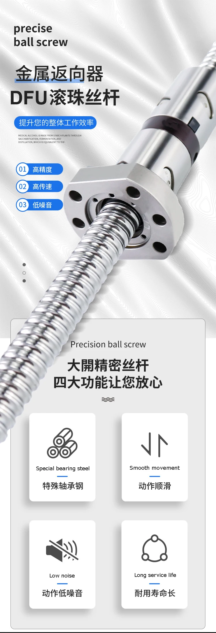 para peças cnc rm2510 bola parafuso