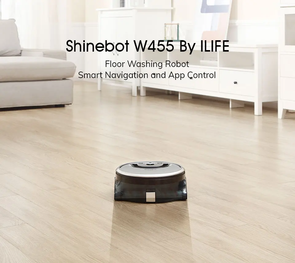 ILIFE W455 Shinebot Gyroscope Washing Floor APP Robot