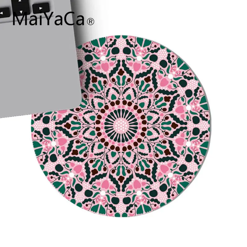 22x22cm MaiYaCa Мандала Цветок компьютерный игровой круглый коврик для мыши Противоскользящий ноутбук ПК коврик для мышки игровой коврик для мыши - Цвет: 22x22cm