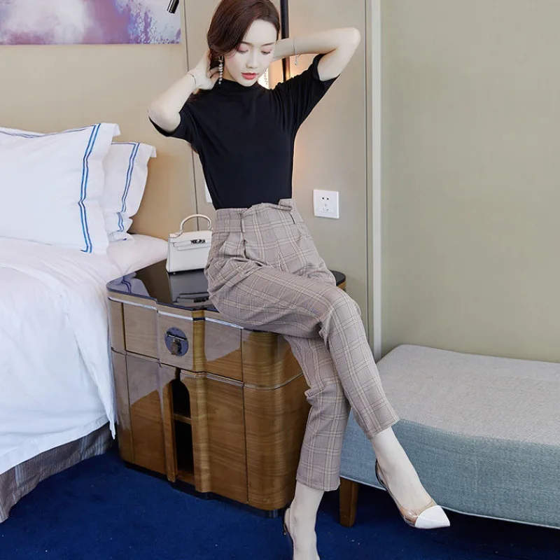

2019 Autumn WOMEN'S Dress Elegant Tops Early Autumn Young-Style Pants Two-Piece Set Early Autumn WOMEN'S Suit Western Style Fash
