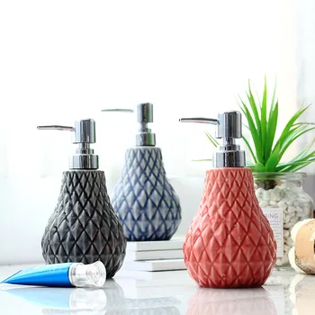 

Creative Push Ceramic Hotel Storage Bottle Shampoo Shower Gel Lotion Bottle Toilet Sannitizer Replacement Bottle