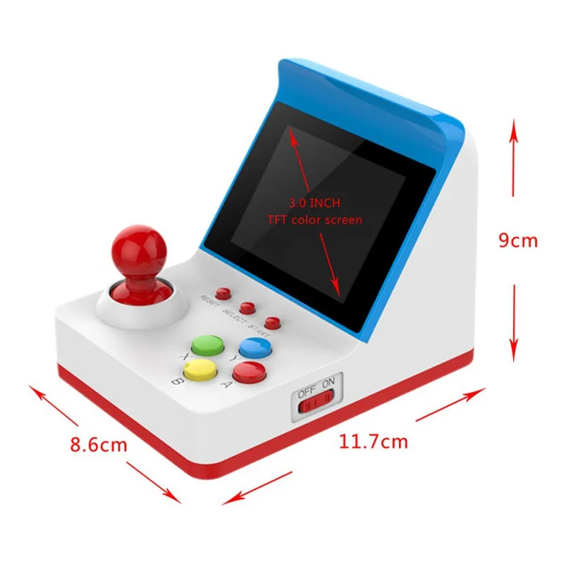 

Newly A6 Retro Mini FC Game Arcade Red and White Machine Built-in 360 Double Handle Retro Handheld A6 Retro Mini Game Arcade