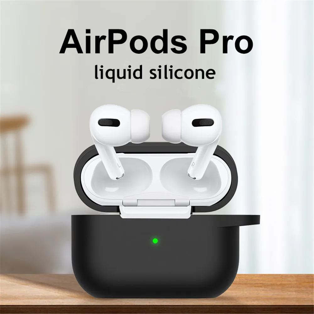 Жидкий силиконовый чехол для Apple AirPods 3, чехол для наушников Airpods Pro, мягкий силиконовый чехол с ремешком, чехол для зарядки, Funda Capa