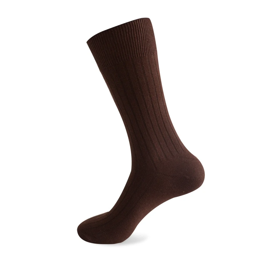 VODOF Plus Size Men's Cotton Socks Business Men Deodorant Crew Socks Breathable Male Solid Color US size(7-11.5) EU 39-48