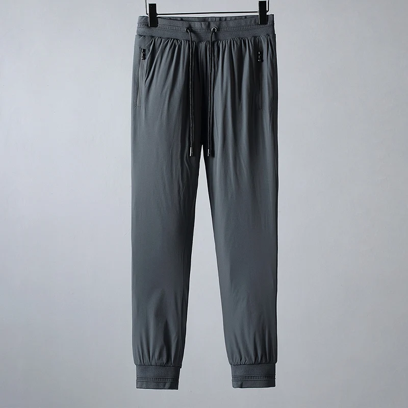 Gray green JSBD зимние новые стильные хлопковые брюки мужские теплые пуховые хлопковые стеганые мужские повседневные тонкие хлопковые брюки - Цвет: Gray green