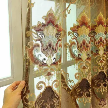 

Chinese Style Phoenix Window Panels Jacquard Luxury Curtains For Bedroom Blockout Blinds Drapes WP017C