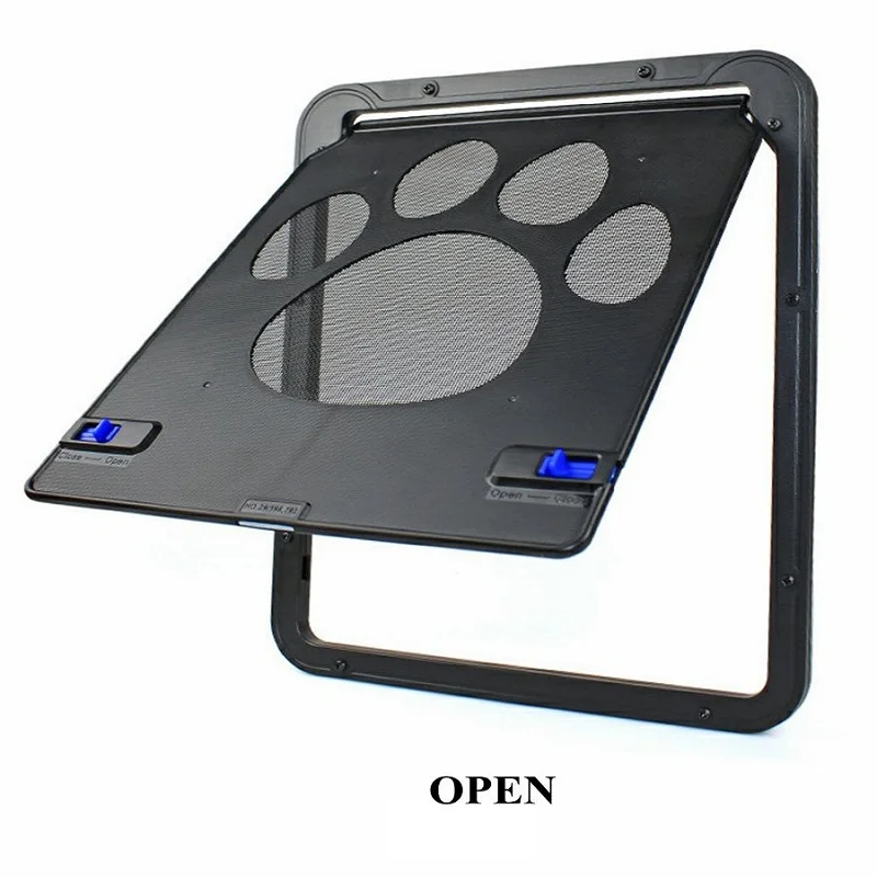 Puerta de mascotas con pantalla magnética Bloqueable, nuevo seguro, para exteriores, perros, gatos, puerta de ventana, entrada libre, moda bonita, jardín, fácil de instalar