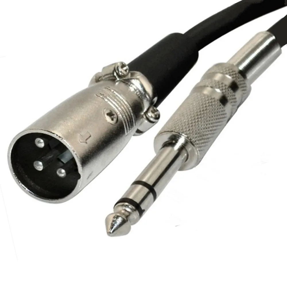 ERE XLR Male-1/4 ġ TRS ̺, XLR 3  Male- ġ 6.35mm TRS Male 뷱 ĿƮ ̾ ũ ڵ