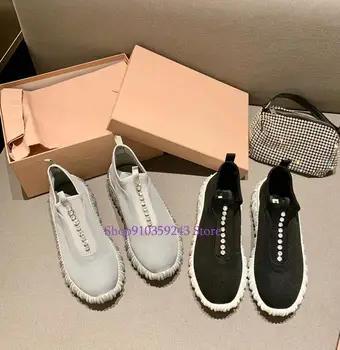 

2020 women's imported stretch cloth with Czech diamond lining sheepskin sneakers