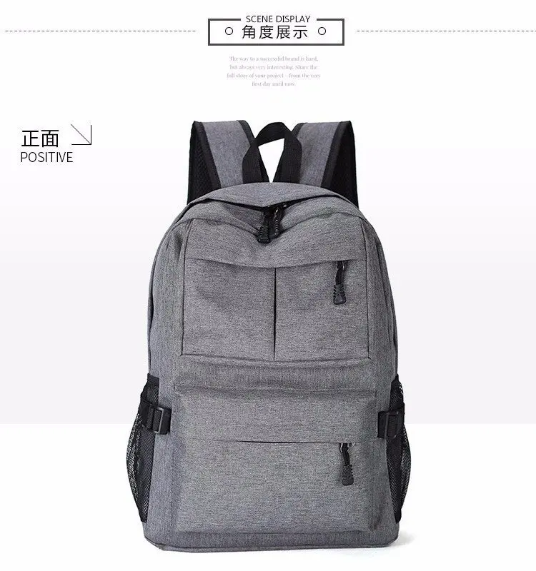 Cross Border Supply of Goods Korean-style Casual Backpack Computer Multi-functional USB Backpack Travel Backpack Schoolbag