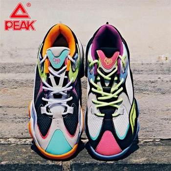 

PEAK TAICHI Men Basketball Culture Shoes Fashion Retro Sneakers Breathable Lightweight Casual Shoes Cushion Sports Shoes