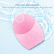 3 цвета Чистящая щетка силиконовая ультразвуковая Массажная вибрационная электрическая водостойкая машина для лица brosse de nettoyage