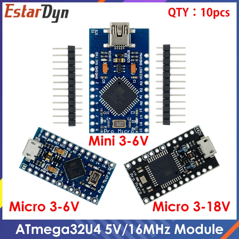 Плата Mini USB ATmega32U4 Pro Micro 5 в 16 МГц Модуль платы для контроллера Arduino/Leonardo ATMega 32U4 Pro-Micro