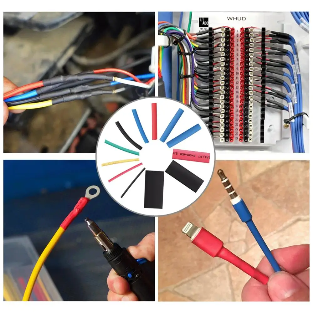 Neoteck термоусадочные трубки 800 шт. термоусадочные трубки Электрическая изоляция термоусадочная пленка кабельная втулка 12 размер 45 мм длина