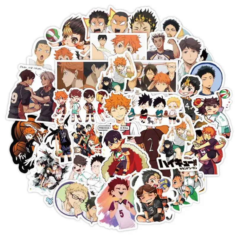 

100pcs/Set Haikyuu!! Graffiti Stickers Volleyball Japanese Anime For Suitcase Laptop Luggage Motorcycle Phone Skateboard Car