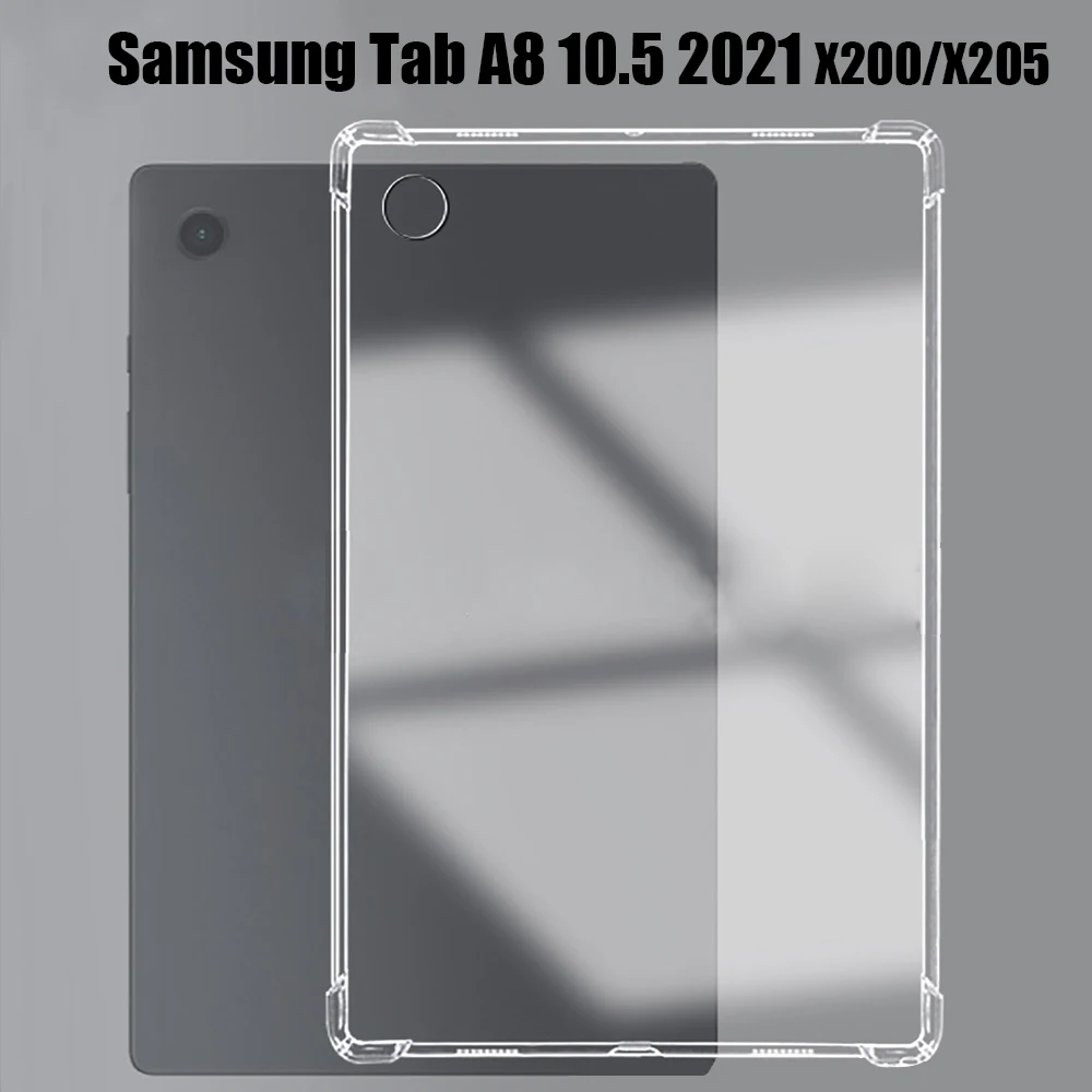 TPU Case for Galaxy Tab A8 10.5 Case Silicone Soft Back Cover for Samsung Tab A8 SM-X200 X205 10.5 Transparent Shell Coque, tablet case