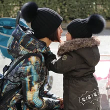 Зимняя женская шапка помпон из лисьего меха