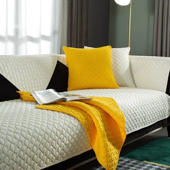 

Four Seasons Cotton Quilted Sofa Cover Cushion Towel Living Room Couch Dust Cape Cloth Furniture Decoration Simple New