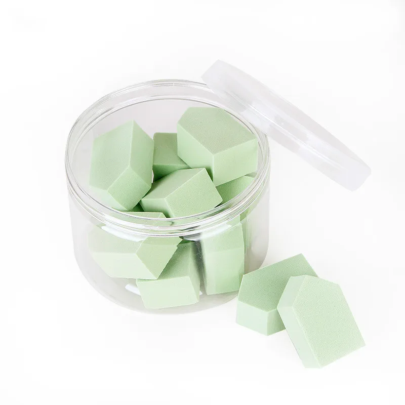 Маленький дом Puff 10 упаковок Пентагон Порошок Puff Matcha цвет пуф для макияжа