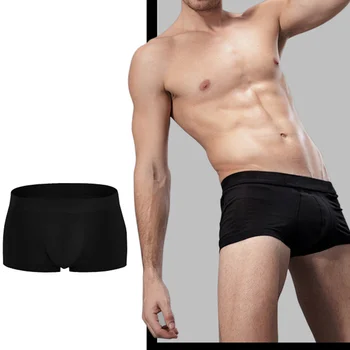

Boxers Plus Size 2 PCS Men Underwear Cotton Thin Breathable Comfortable Pouch Stretch Solid Boxer Men Hot Sales New Arrival A66