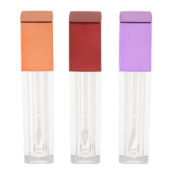 

1/3pc 5.5ml Empty Square Lip Gloss Tube With Wand Applicator Refillable Plastic Lipstick Lip Balm Bottles Vials DIY Container