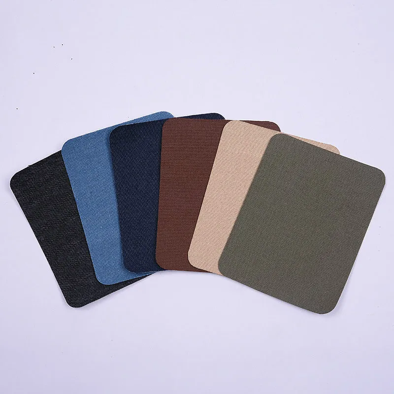 T N Hot Melt Adhesive Denim Fabric Iron On Transfer Patches Blue Brown