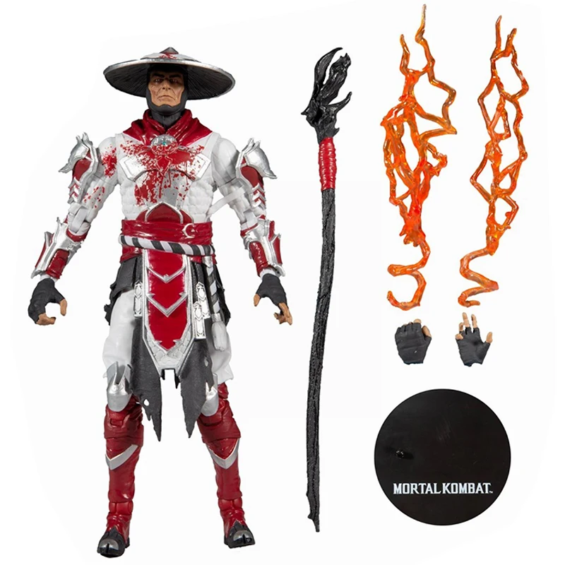 Оригинальная мертальная фигурка Kombat 7 дюймов Raiden кровавая белая Горячая фурия