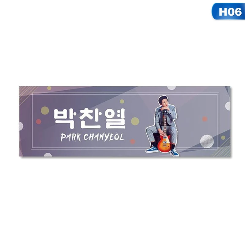 1 шт. Kpop EXO baekhyun CHANYEOL SEHUN концертная поддержка ручная баннерная ткань постер для фанатов коллекция подарок - Цвет: H06