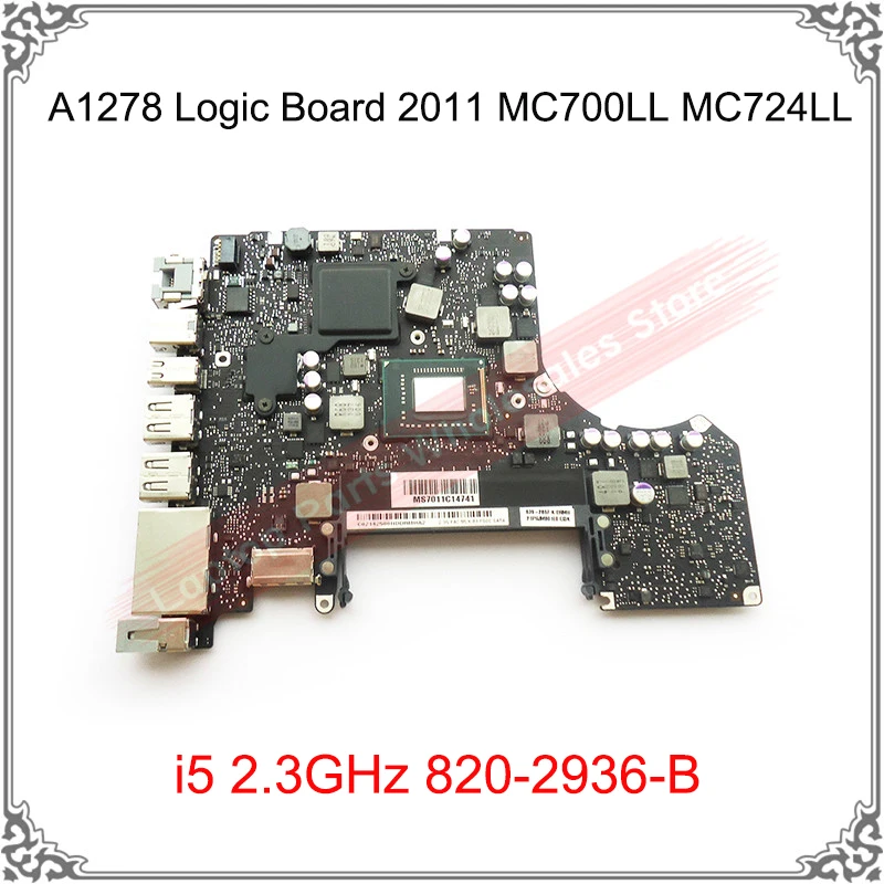 

Logic Board i5 2.3GHz 820-2936-B For Macbook Pro 13" A1278 2011 Year MC700LL MC724LL Main Board Replacement