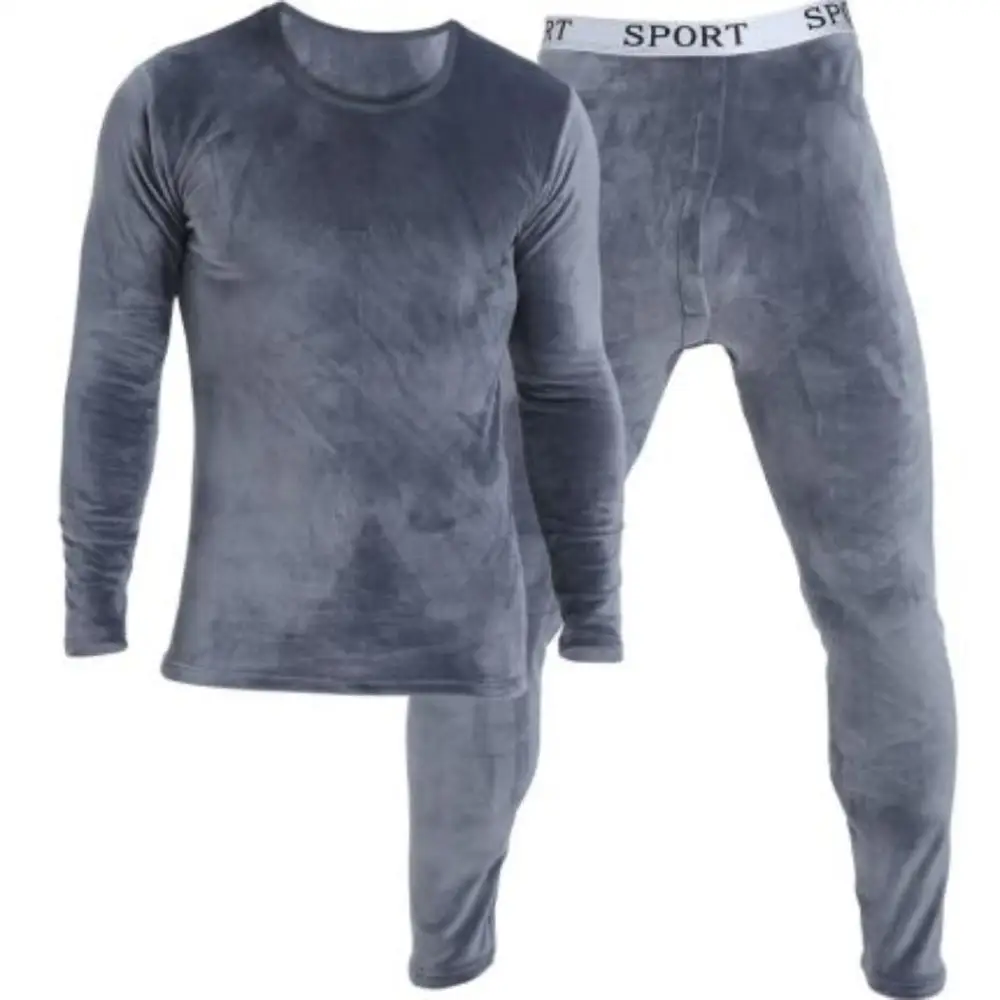 2020Male Thermal Underwear Men's Anti-bacterial Long Johns Winter Shirt+pants Set super Warm Thick polyester polarFleece stretch | Мужская